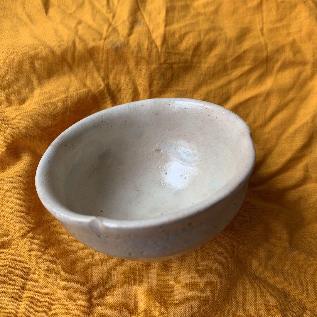 お値下げ！　吉田喜彦　粉引輪花盃　ぐい呑　共箱付き　おちょこ