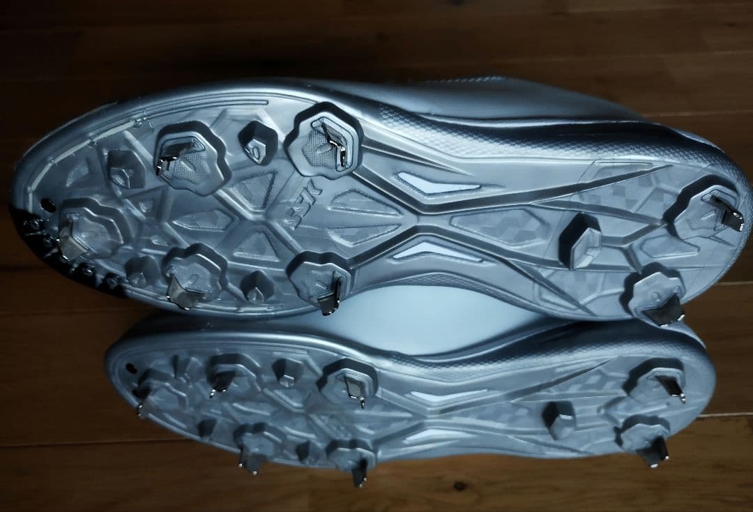 SSK エスエスケイ 金属スパイク White 27cm 縫いP加工 左投げ用