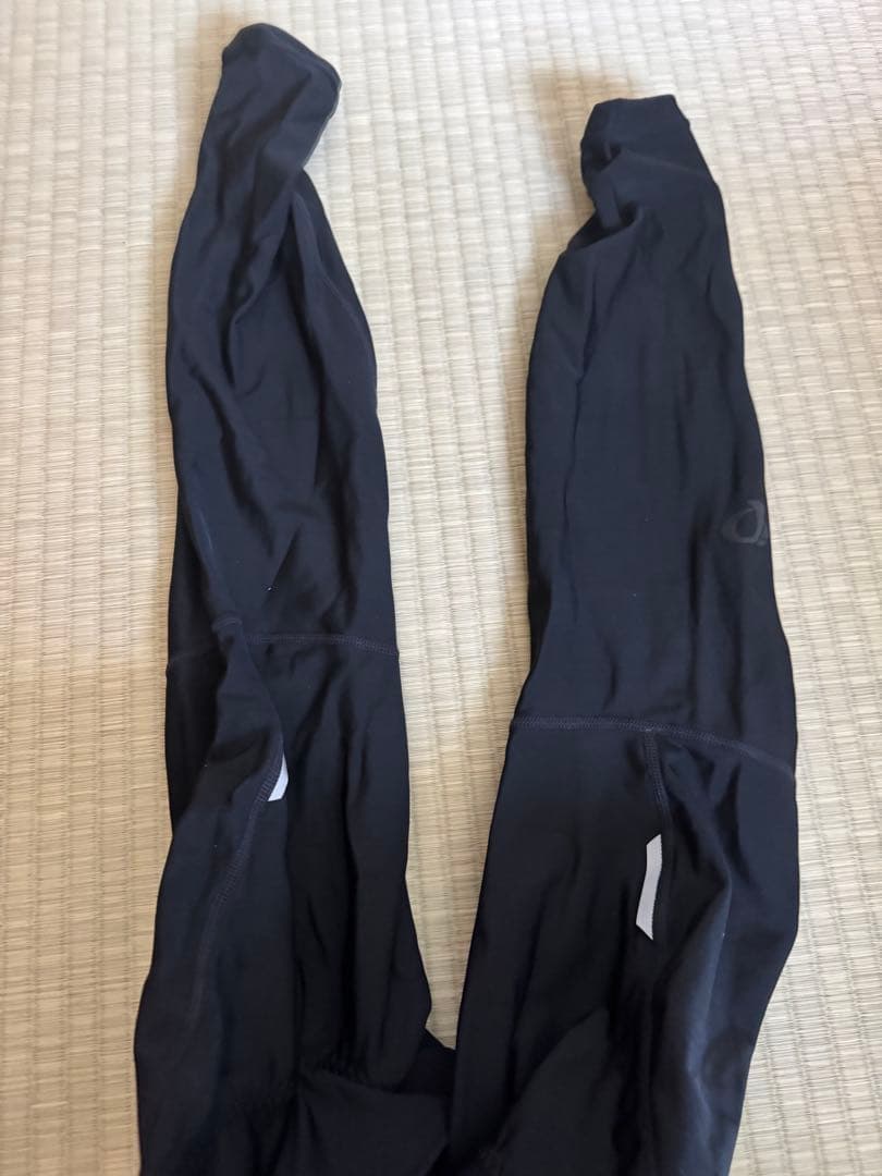 パールイズミ　コールドシェイド　ビブタイツ ブラック　M