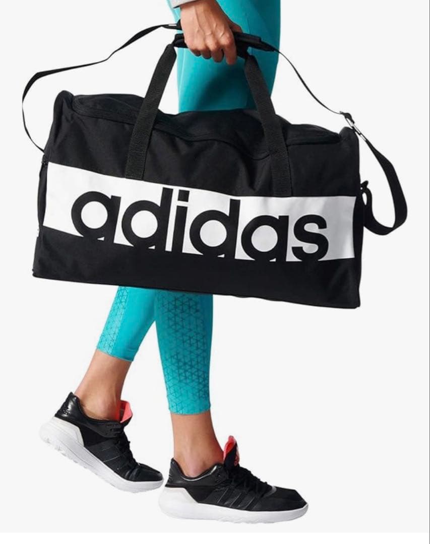 adidas ボストンバッグ 黒/白