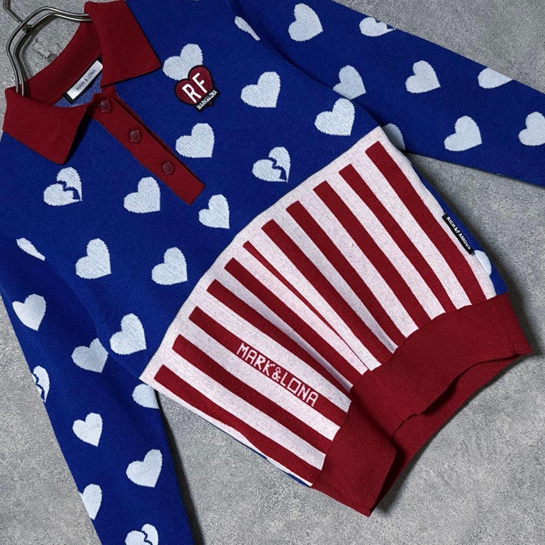 MARK ＆ LONA マークアンドロナ ウール混 ニット ポロシャツ 長袖