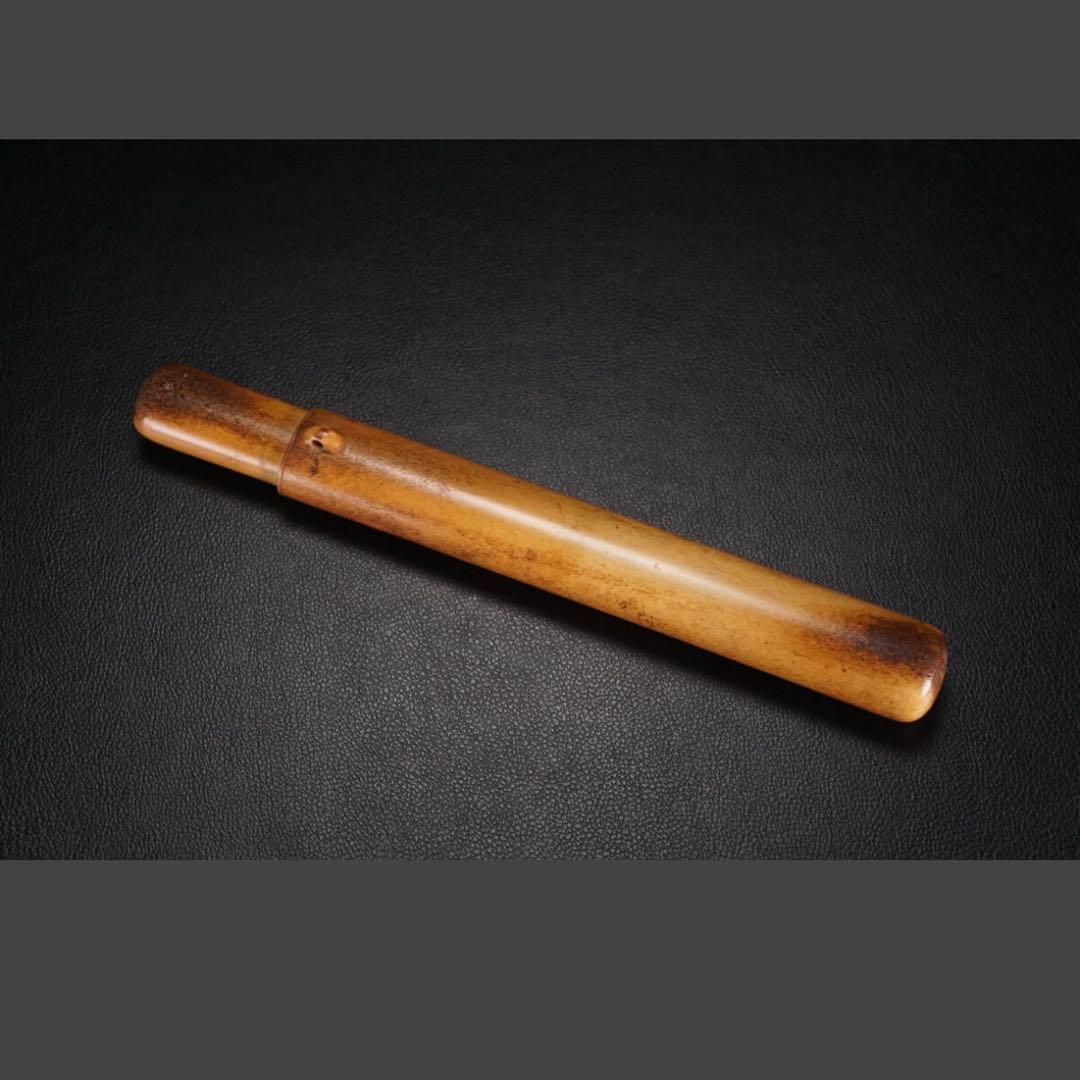 銀細工 金工 正則 象嵌入 銀製煙管 煙管筒 提げ物 根付 彫刻 骨董品 キセル