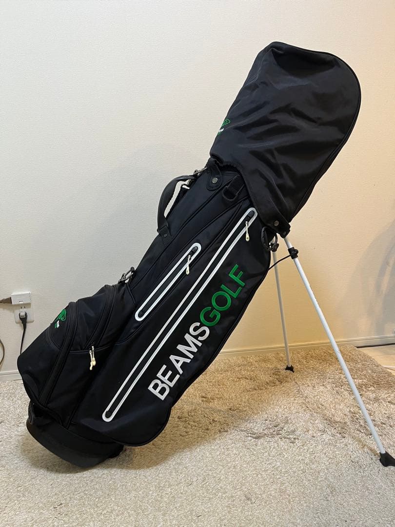 BEAMS GOLF キャディバッグ ブラック（ヘッドカバー付）