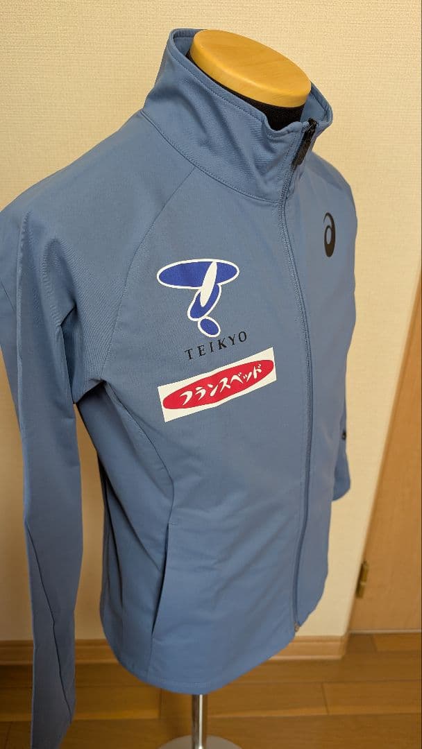 ASICS TEIKYO 帝京大学 ジャージー 上 ブラック/ 企業ロゴ入り