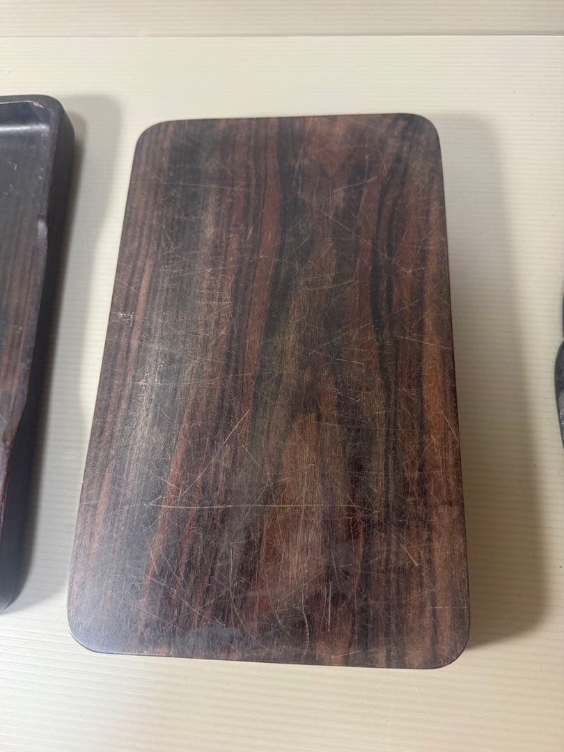 2084 中國古硯　老人端硯 文房具 文箱