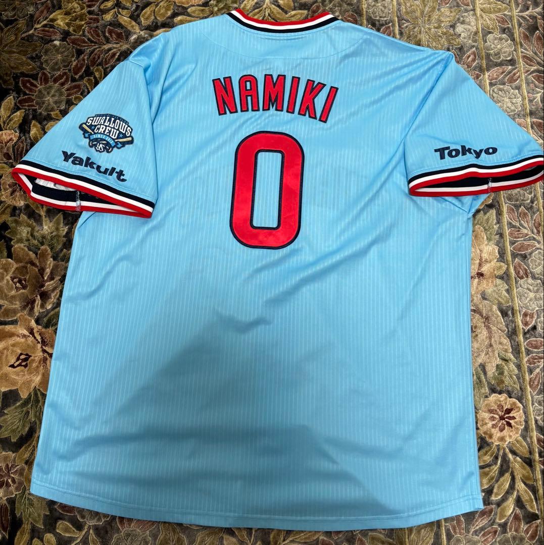 並木秀尊選手 XLサイズ クルーユニフォーム2024 スワローズ　刺繍