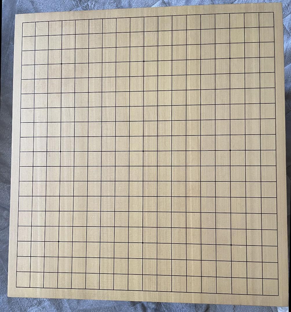 (超お得！！) 桐蓋付新榧天然木碁盤6.7寸 天然漆線引