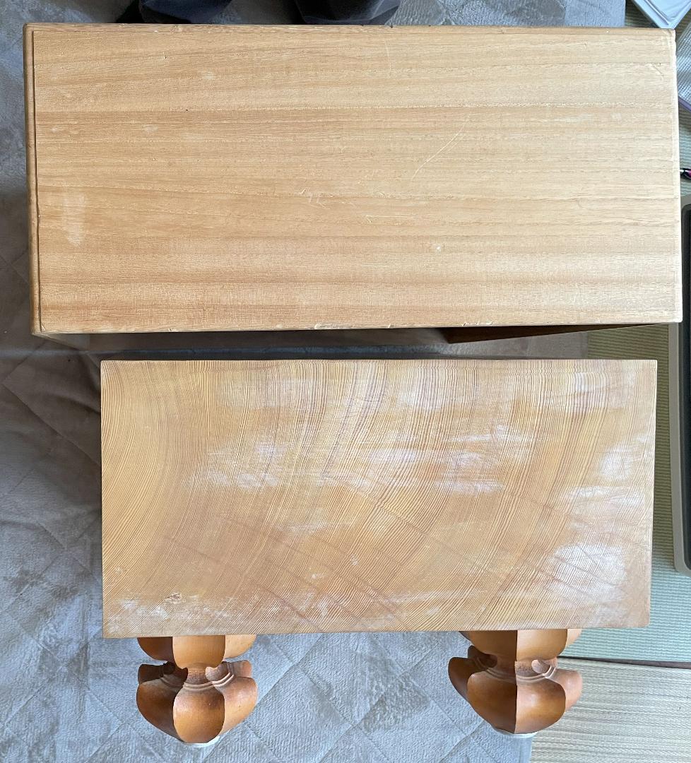 (超お得！！) 桐蓋付新榧天然木碁盤6.7寸 天然漆線引