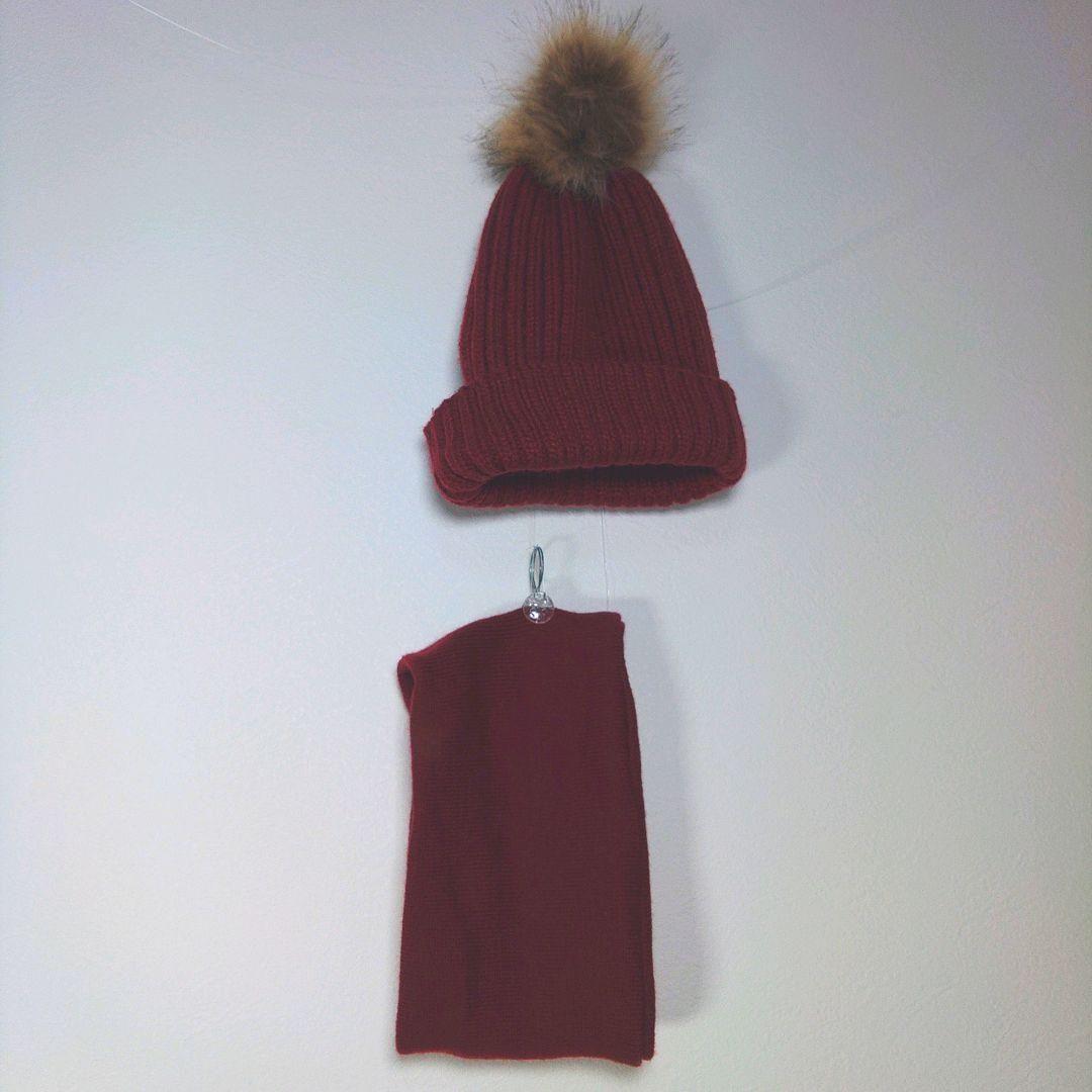 スキーウェア　キッズ　子供　140cm　男の子　ブラック　チェック柄　ニット帽