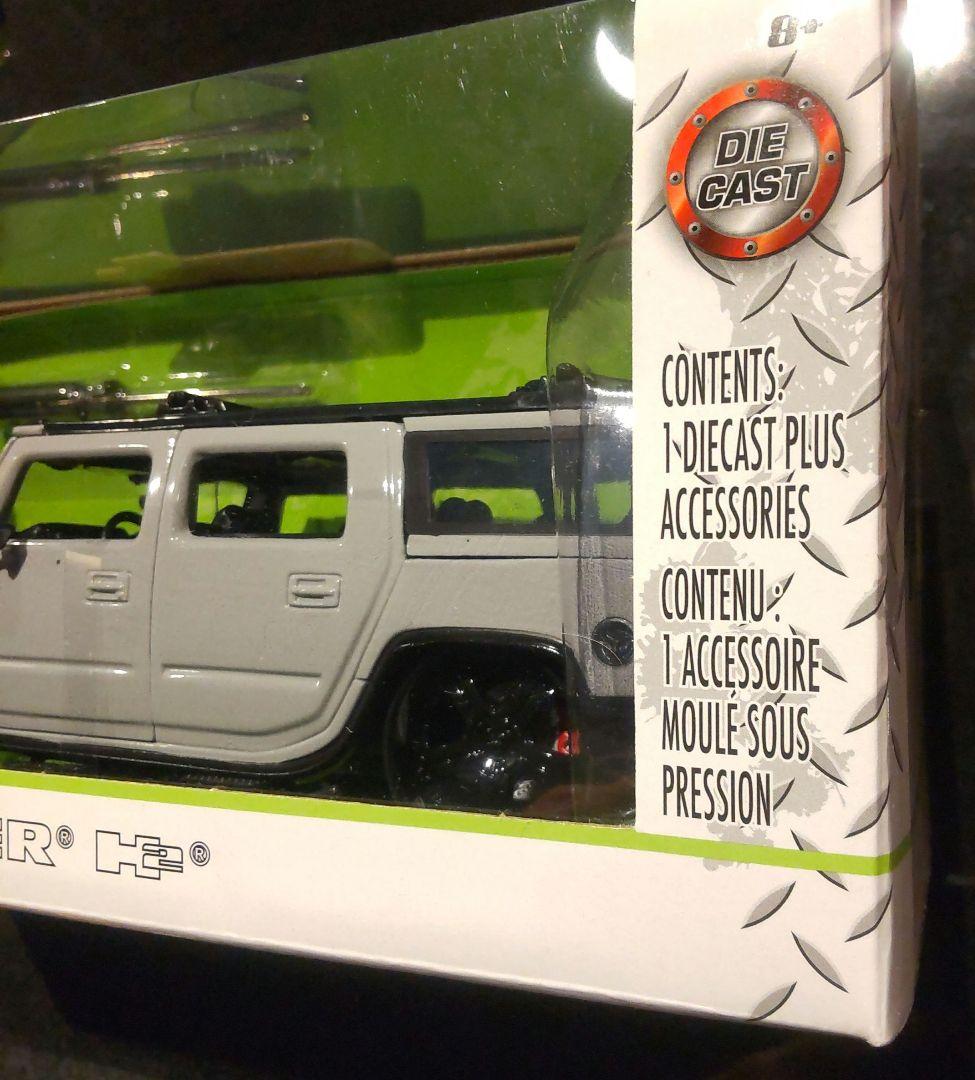 ジェイダトイズ1/24ハマーH2カスタムホイール＆ラック付き☆未開封ミニカー♪