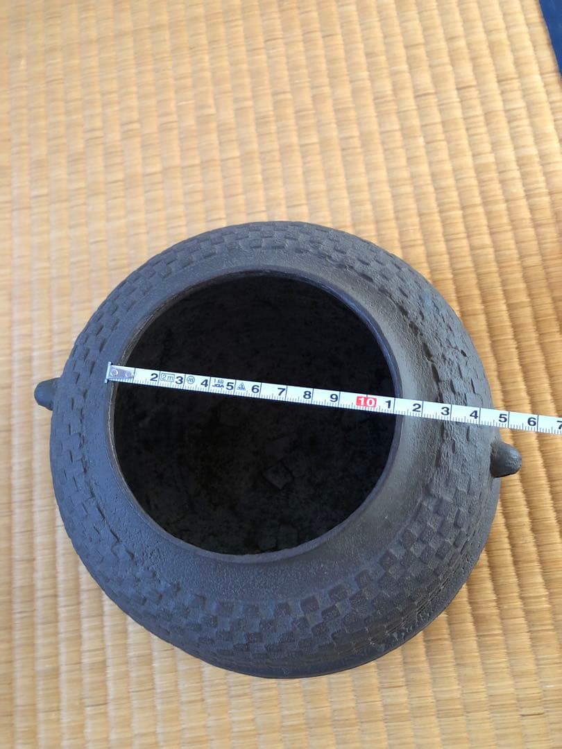 真形釜　初代　畠春斎氏作　共箱入