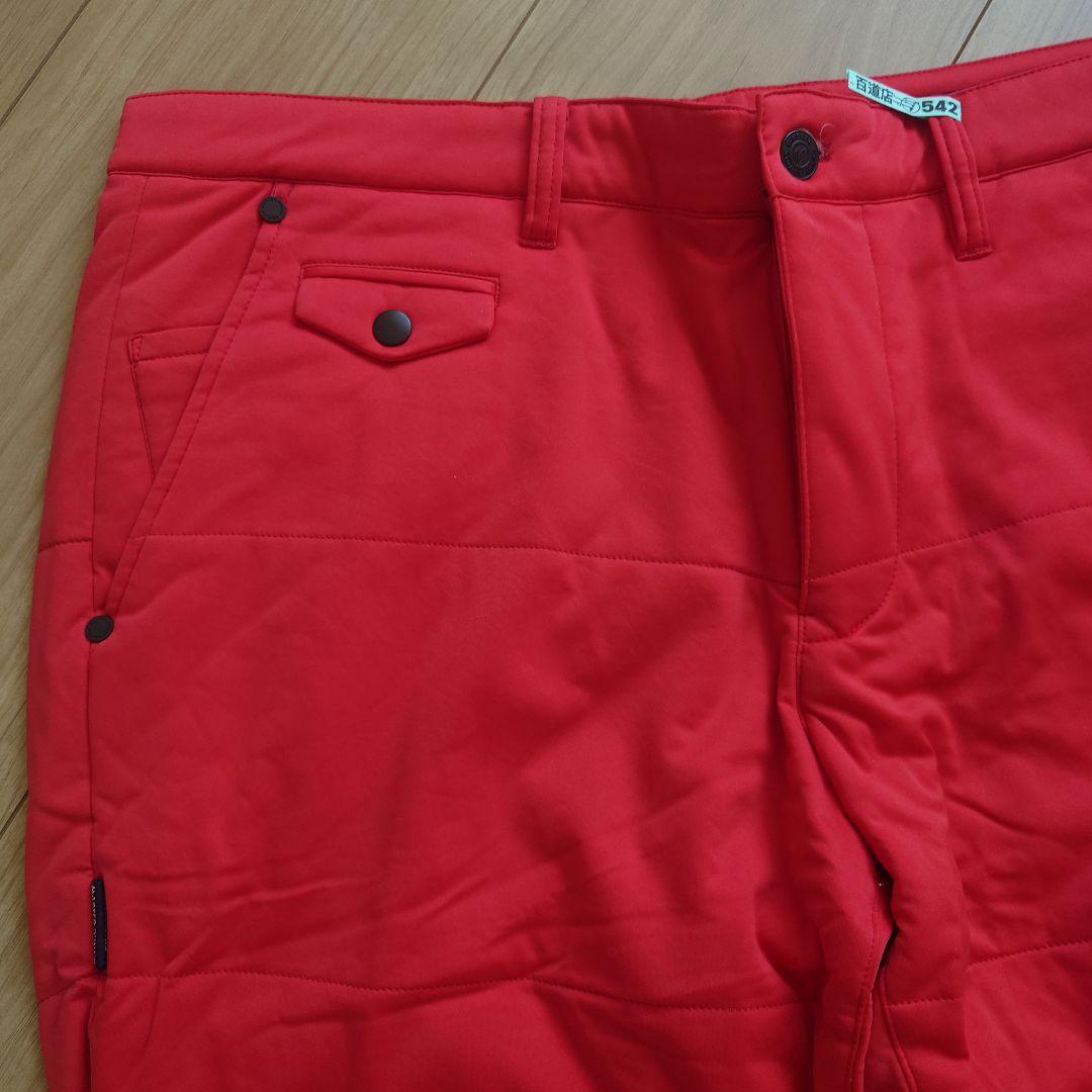 MASTER BUNNY 赤色 ストレートパンツ ポケット付き
