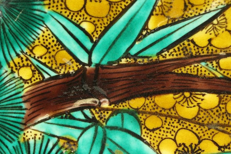 古九谷写 色絵 皿 φ30.5㎝(メ1056-3)