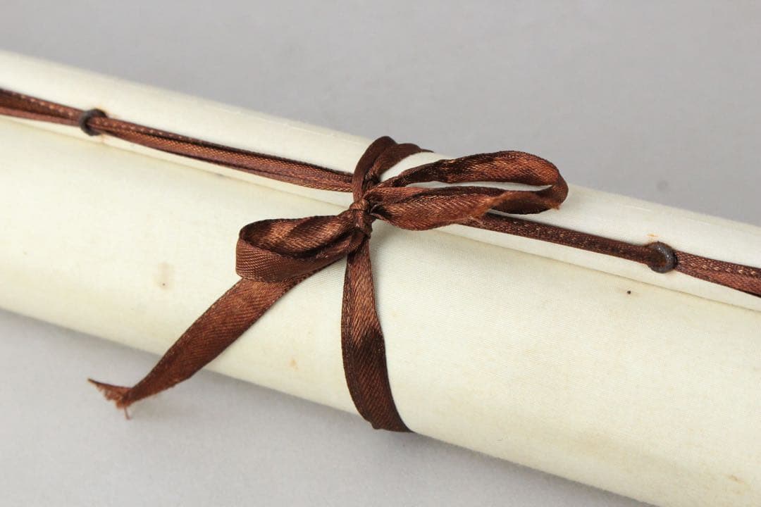 No5570掛軸　無落款　山水図　紙本着色　唐画　中国画　古画　古美術　送料無料