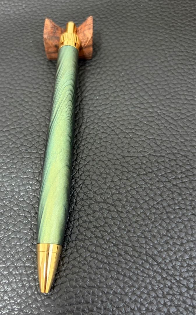 金木犀 【翠煙】屋久杉 浮造り国産漆錫 ボールペン 限定生産品