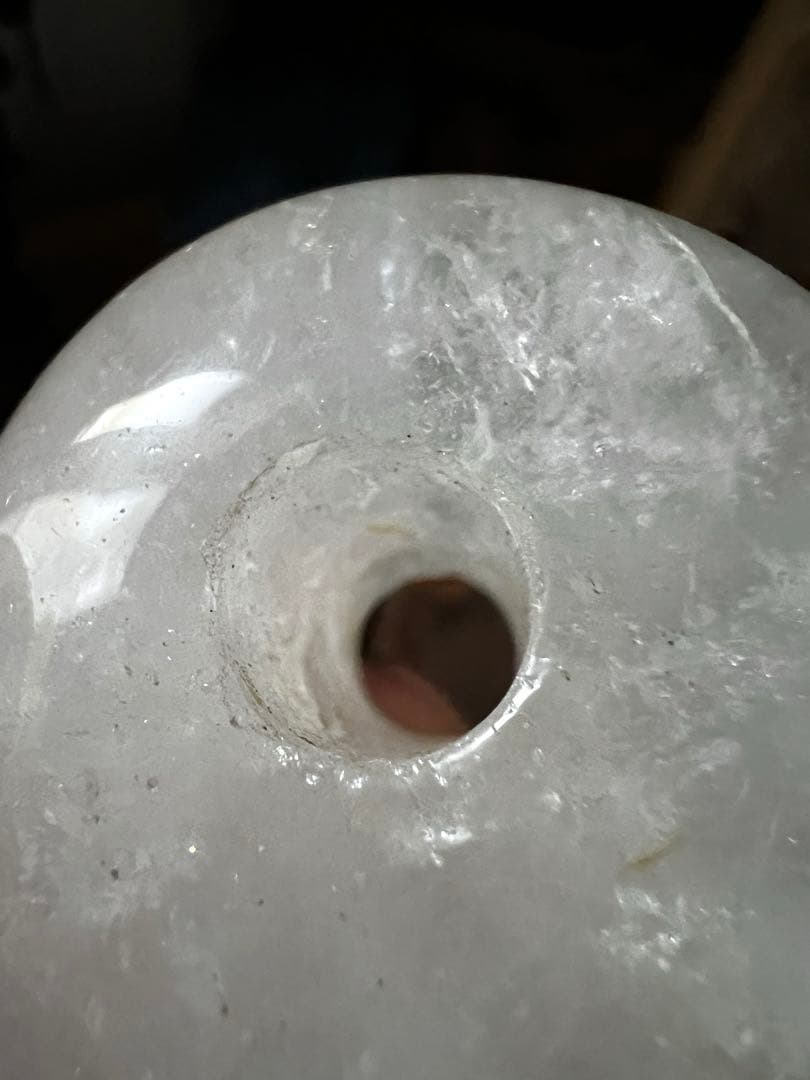 希少 特大 天然石 古水晶 古勾玉 レインボー スモーク 合せ箱