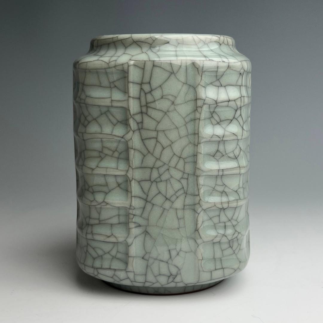 哥窯 琮式瓶 中国古玩 中国美術 唐物 擺件