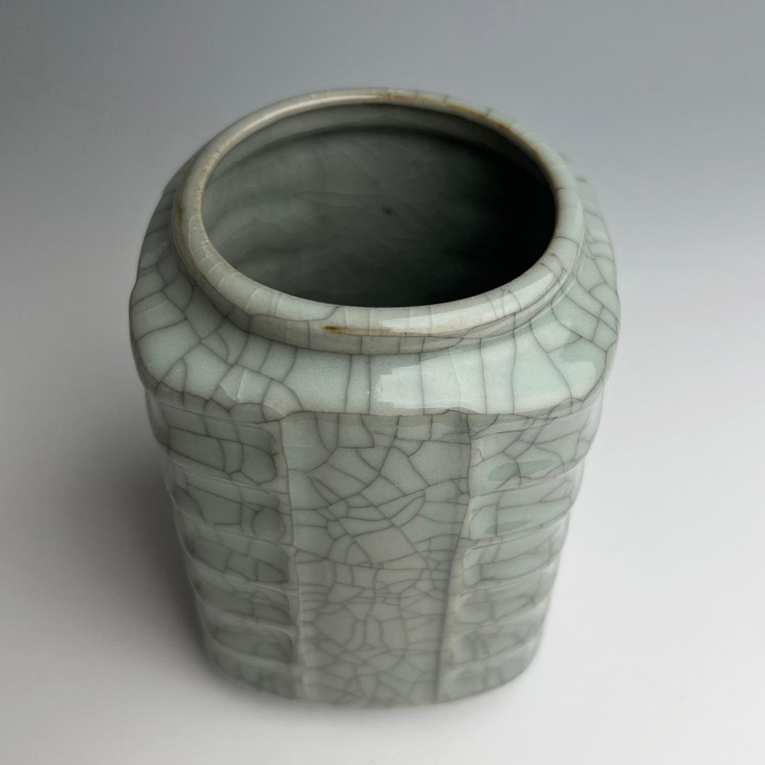 哥窯 琮式瓶 中国古玩 中国美術 唐物 擺件