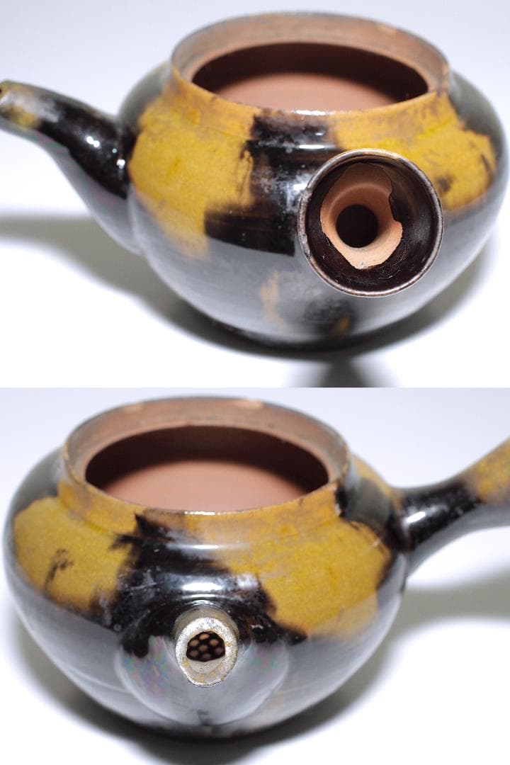 19世紀 平佐焼 鼈甲釉 急須