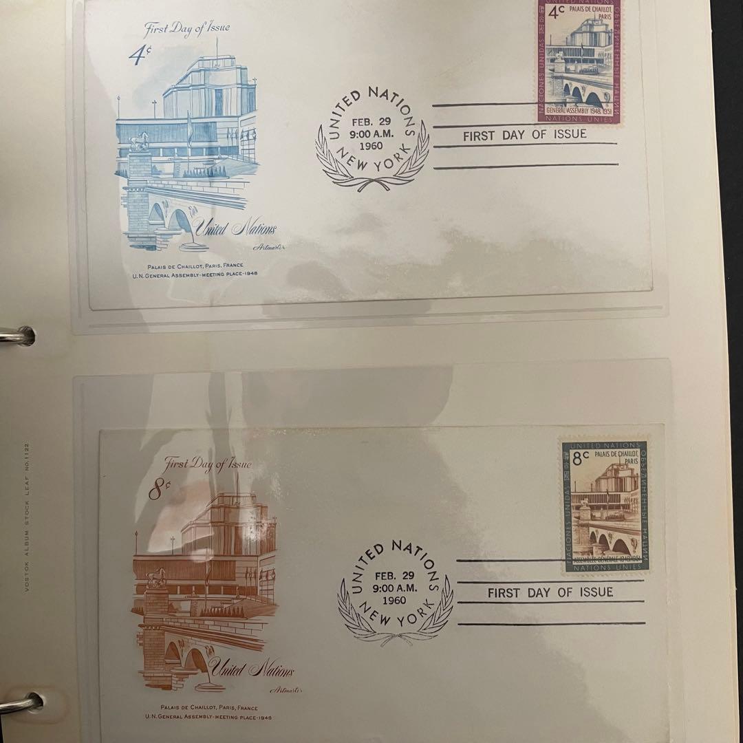 国連FDCカード 1950〜1980年代 初日カバー UN