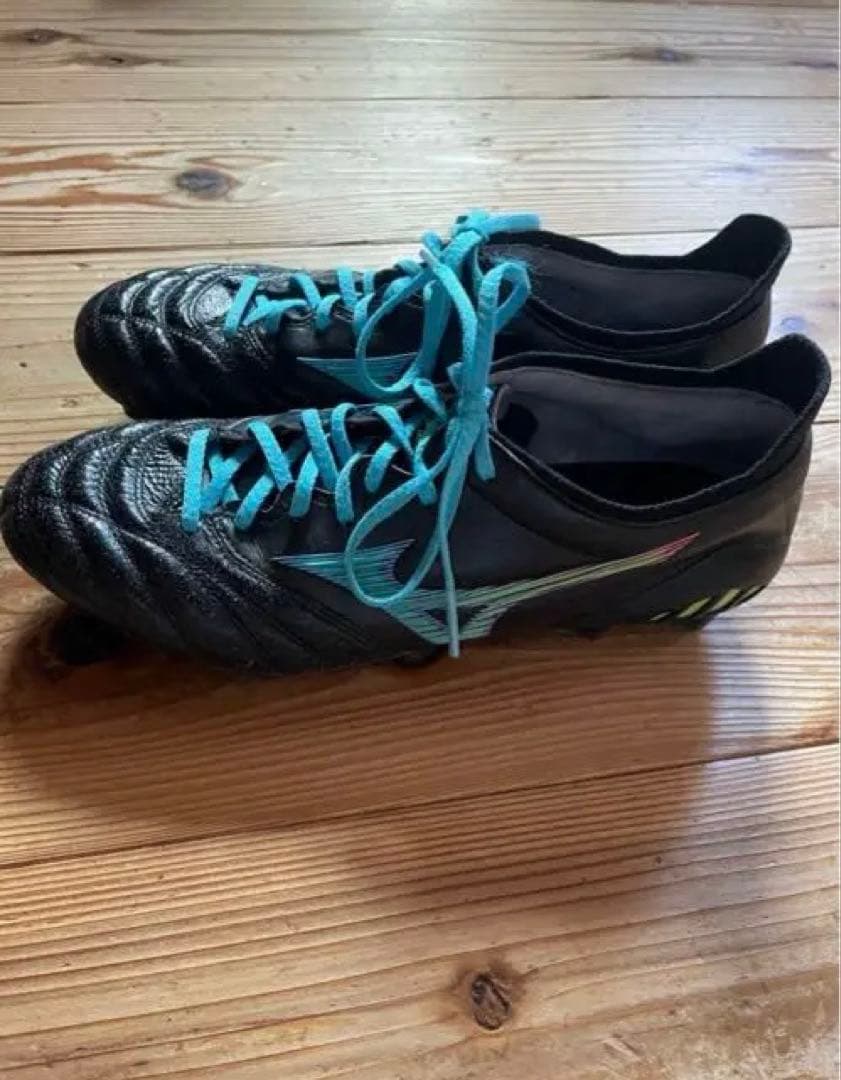 Mizuno サッカーシューズ ブラック/ブルー/グリーン