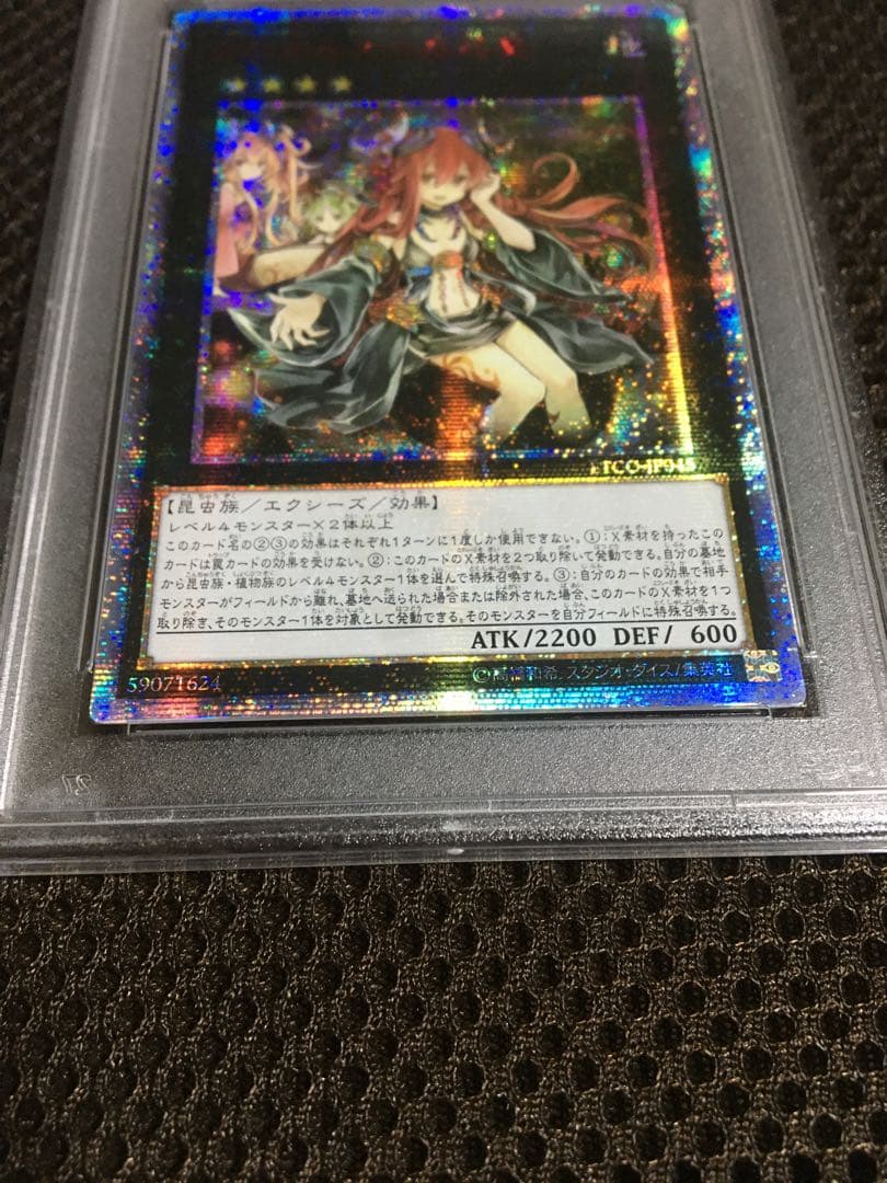 遊戯王 PSA9 現存61枚 アロメルスの蟲惑魔 アジア版 20thシークレット