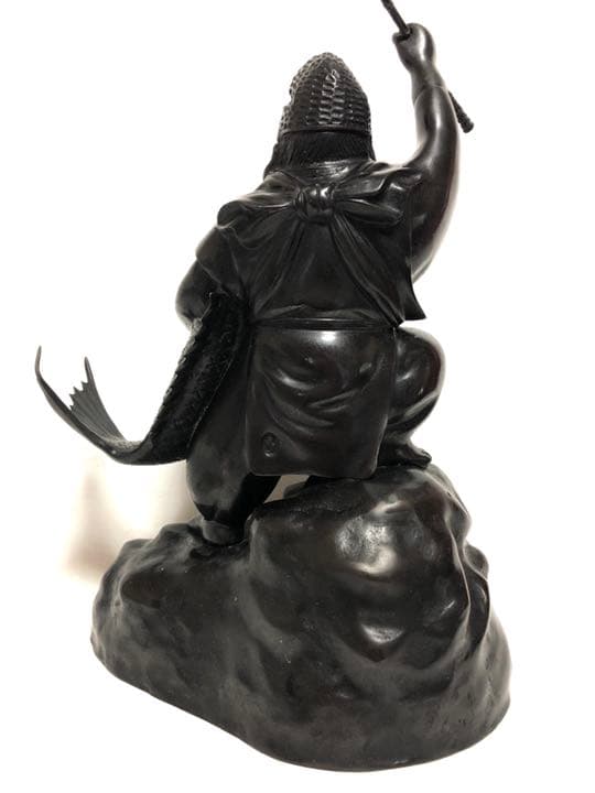 ■七福神・えびす様　ブロンズ像■置物・銅像・福の神・恵比寿・開運・縁起物