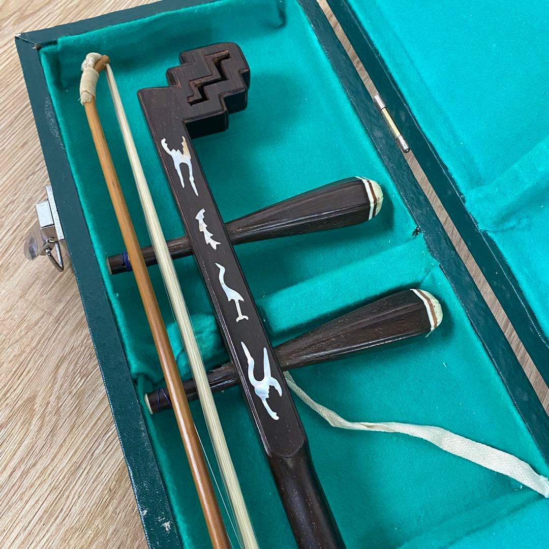二胡 弦楽器 上海敦煌 弓 ハードケース付き