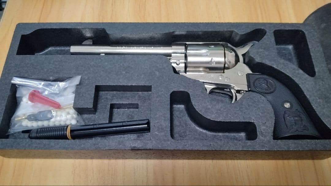 タナカワークス　SAA　ペガサス2　アーティラリー　ニッケルフィニッシュ