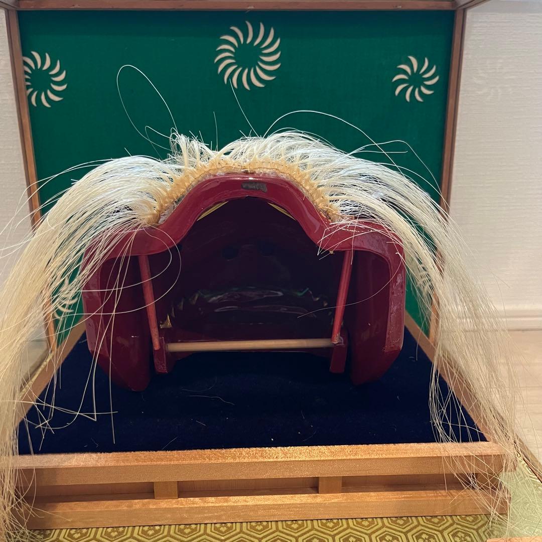 獅子舞　獅子頭　木彫　魔除け　祭　置物　古美術　神楽 木製 木彫 正月