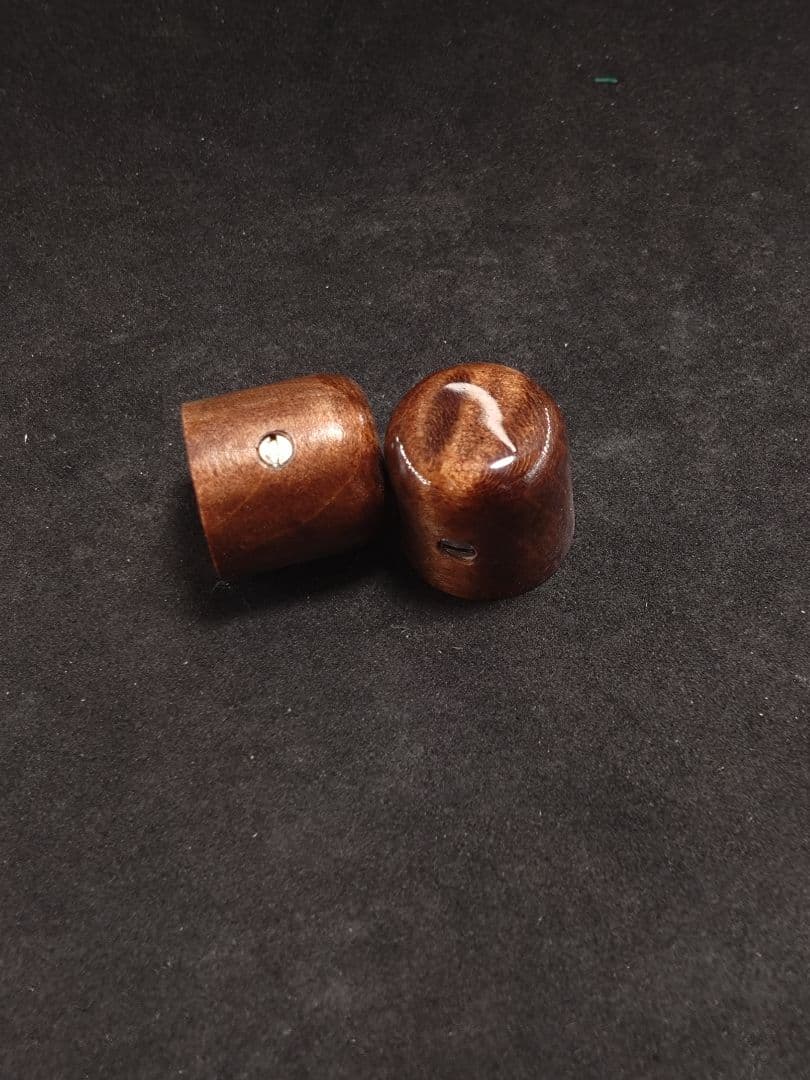 （注文分）ウッドパーツ4種/カーリーメイプル材 ダークブラウンクリア仕上げ