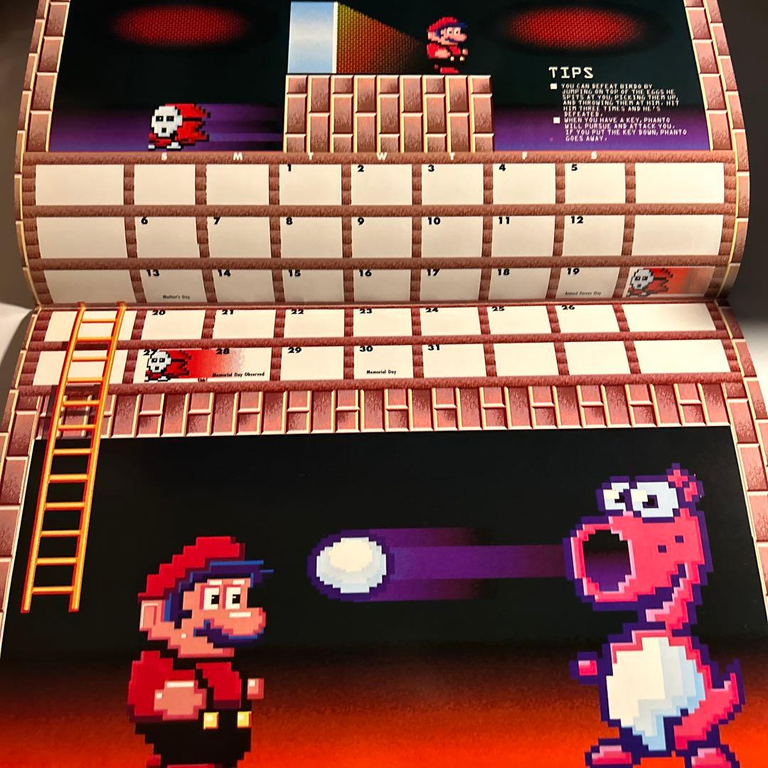 「任天堂1990カレンダー」スーパーマリオ　ゼルダの伝説　メトロイドパルテナの鏡