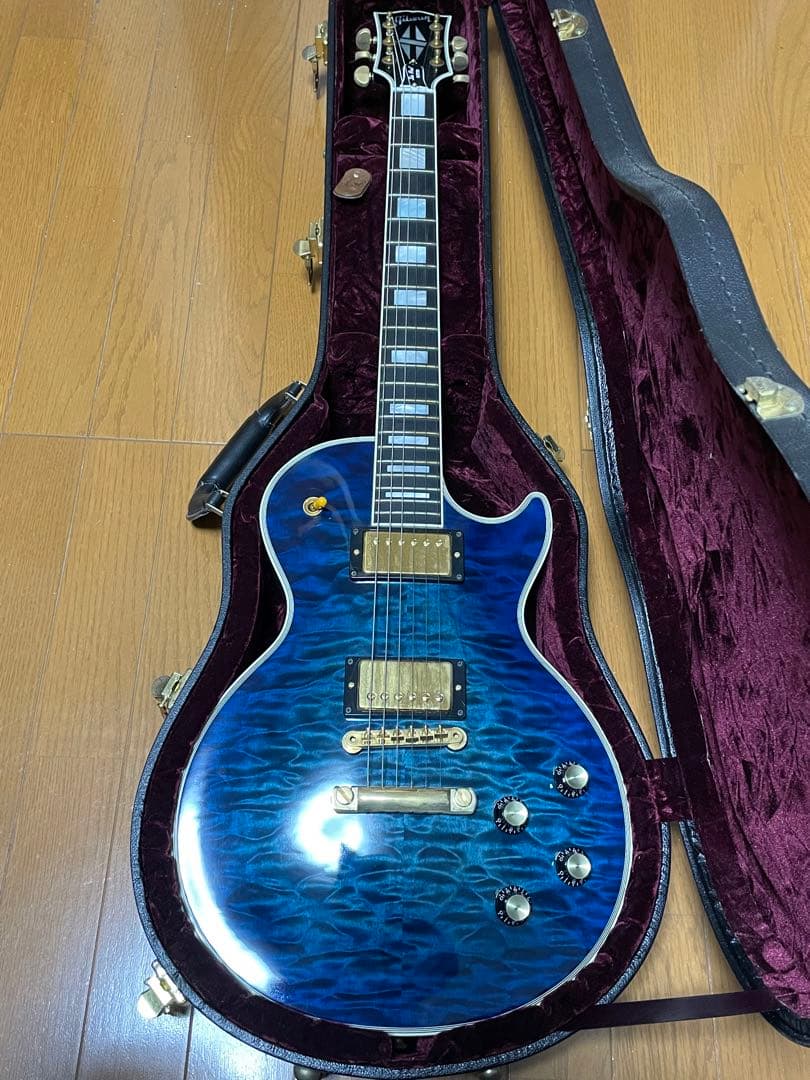 Gibson Les Paul Custom インディゴブルー　キルトトップ