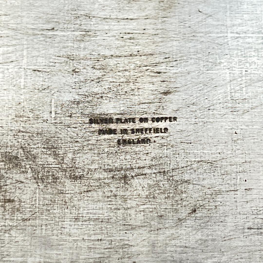 【英国】 ギャラリートレー オーバル型 45cm 　 装飾フット 大型