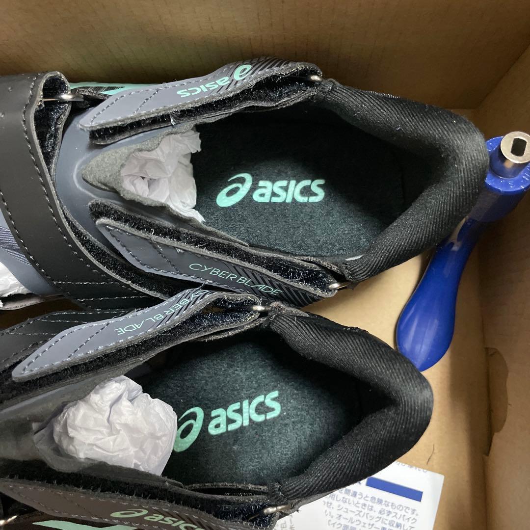 ★asicsサイバープレード17 陸上スパイク23.5㎝ブラック/ミント