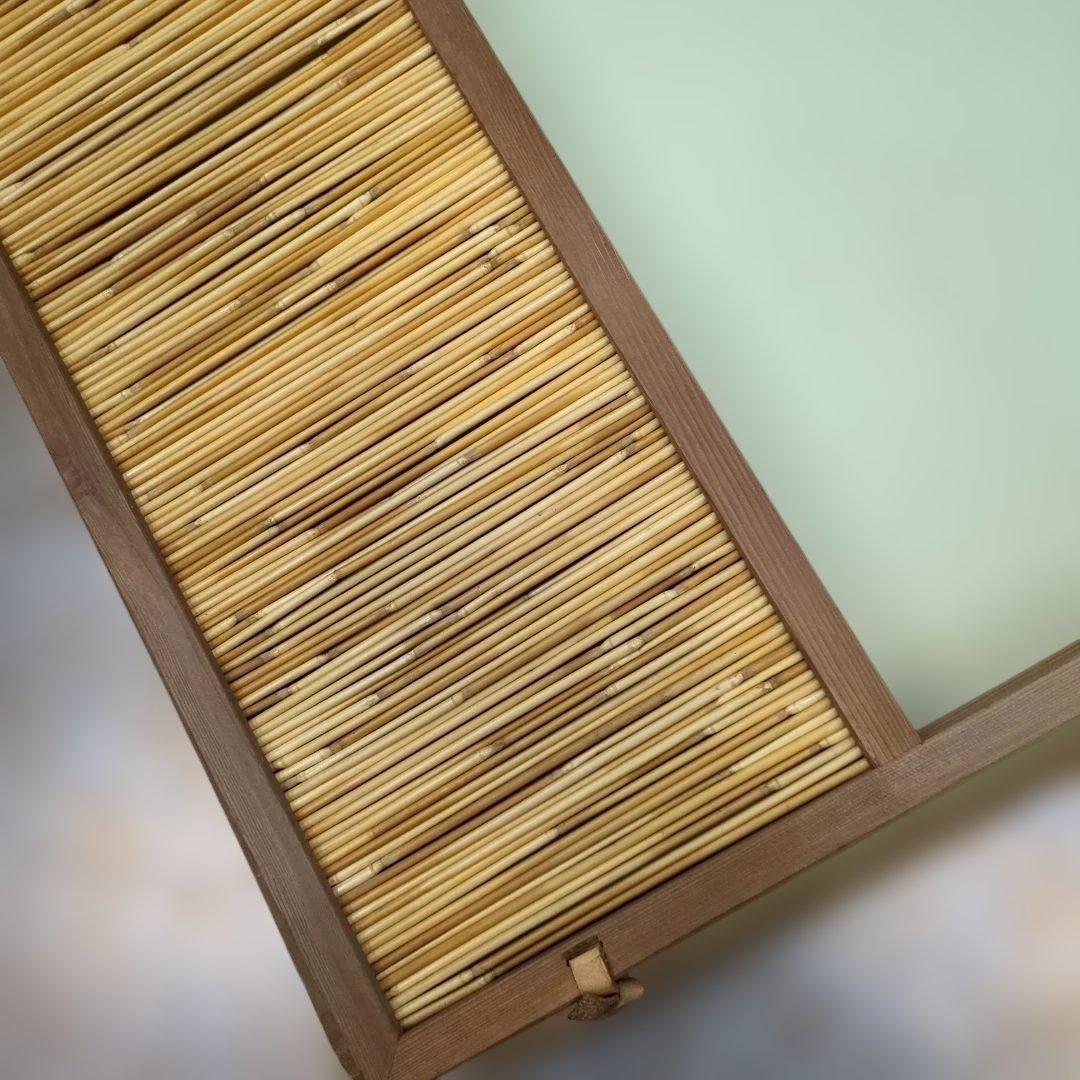 風炉先屏風　簾　透かし　すだれ　衝立　間仕切り　茶道具　紙箱