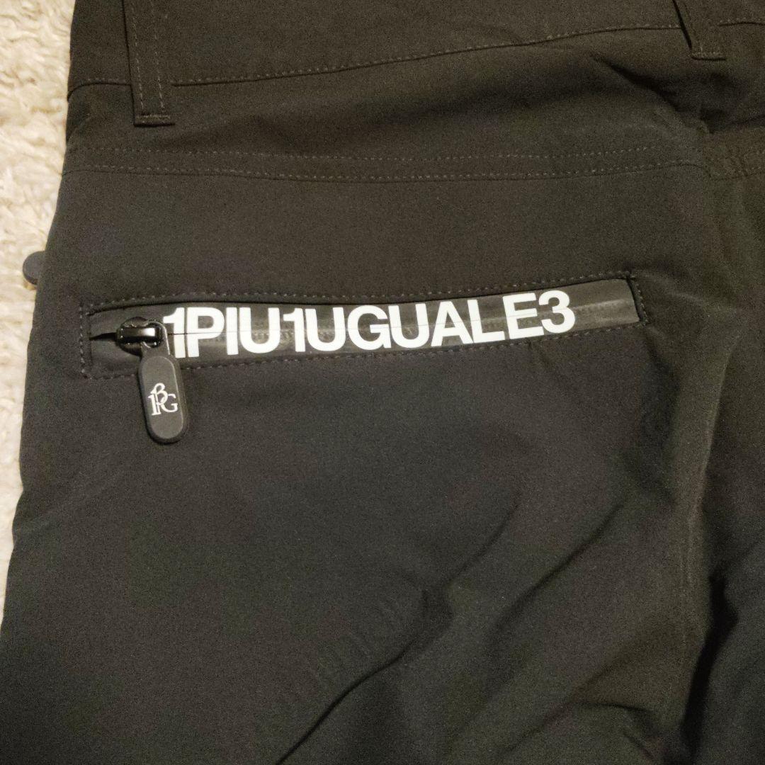 1PIU1UGUALE3 　GOLF 冬用ゴルフブラックパンツ　中綿ダウンパンツ