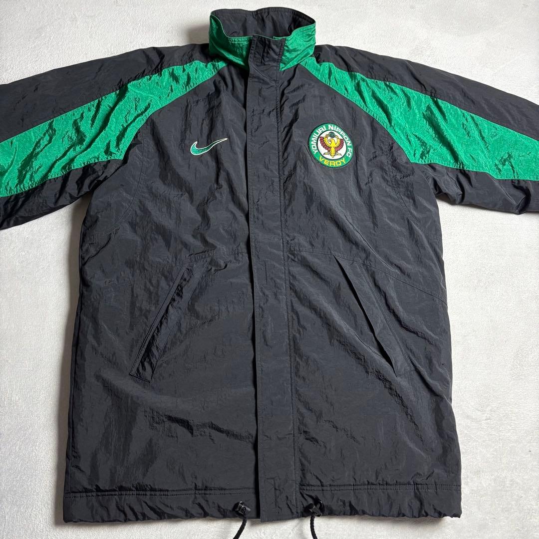 90s Jリーグ　読売ヴェルディ　NIKE ナイロンベンチコート　ホームカラー