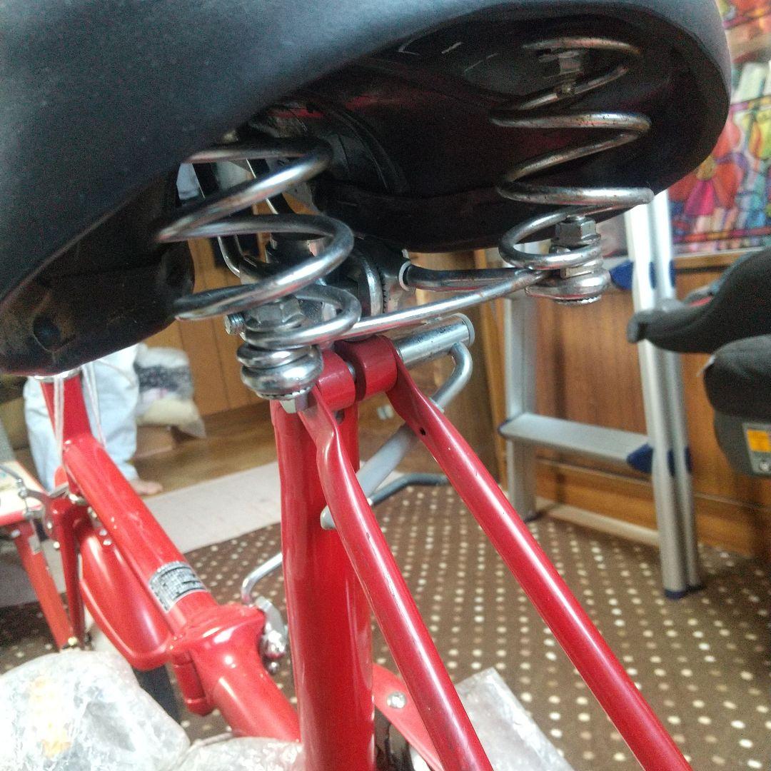 激レア マーチャリ 日産マーチ ノベルティ　折り畳み自転車　赤色　I LOVE