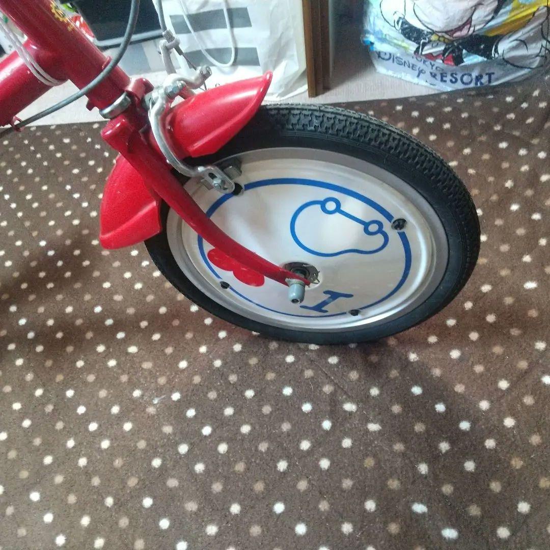 激レア マーチャリ 日産マーチ ノベルティ　折り畳み自転車　赤色　I LOVE