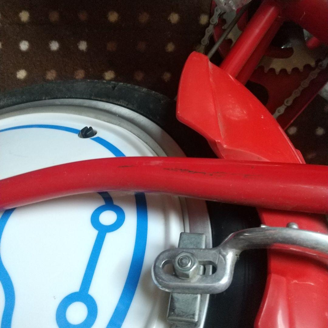 激レア マーチャリ 日産マーチ ノベルティ　折り畳み自転車　赤色　I LOVE