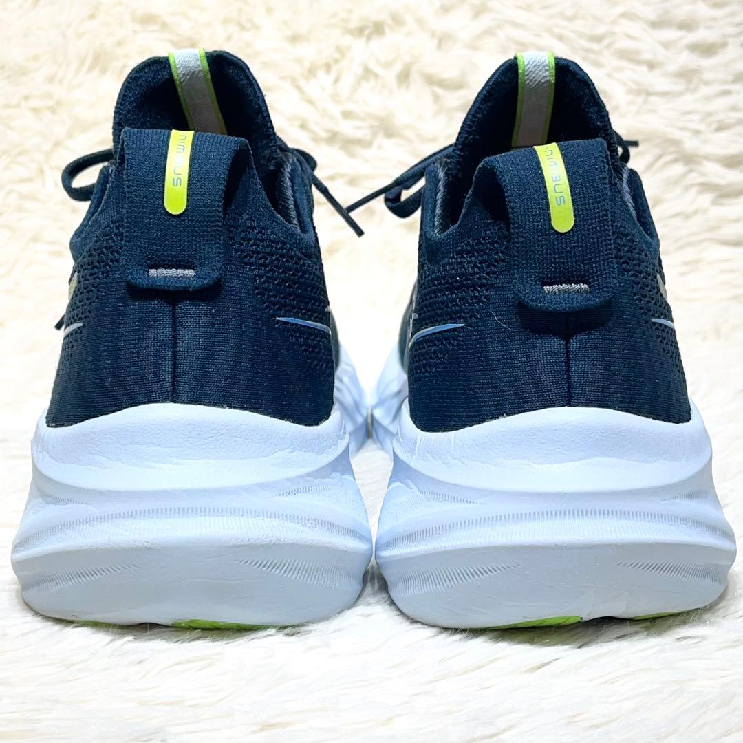 極美品☆アシックス ゲルニンバス26 ブルー 26.5㎝ ランニング ジョギング