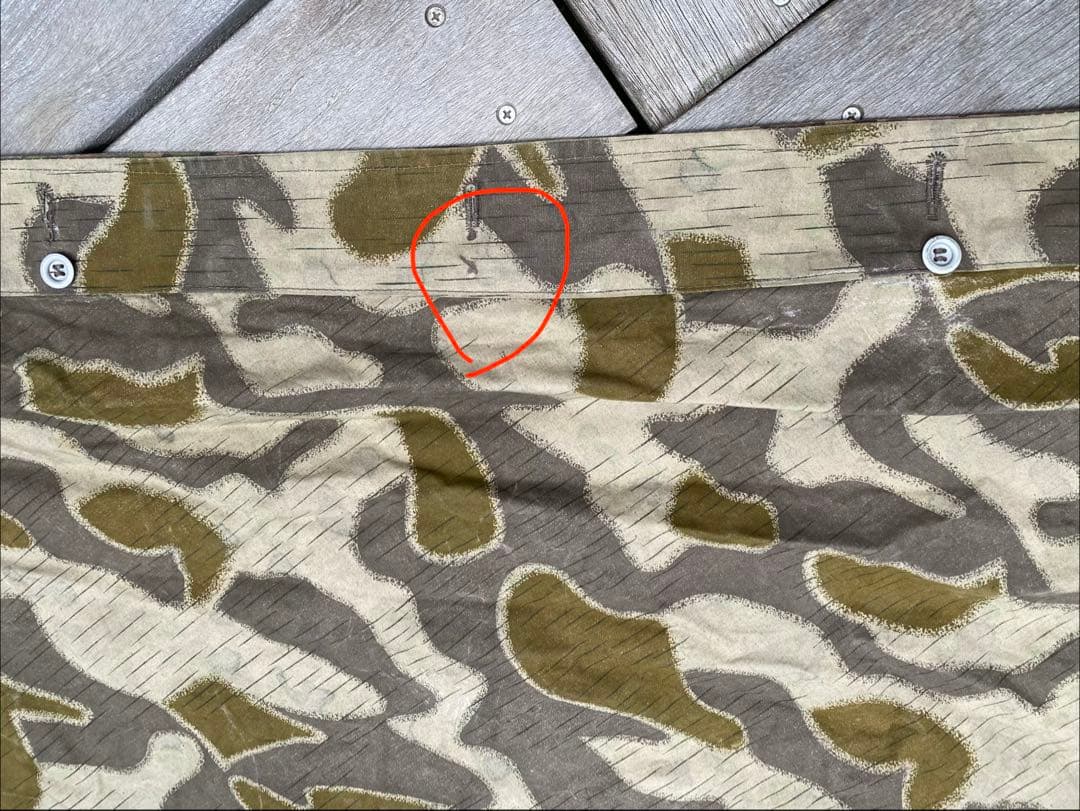 60sビンテージ　オーストリア軍　スワンプカモ　ツェルトバーン　軍幕　ポンチョ④