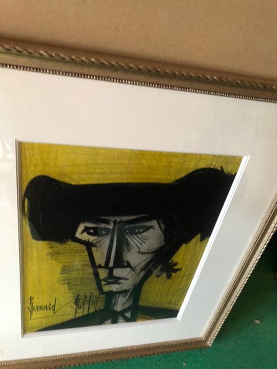 ベルナール ビュッフェ リトグラフ トレロ 版画 額縁 額 1968年