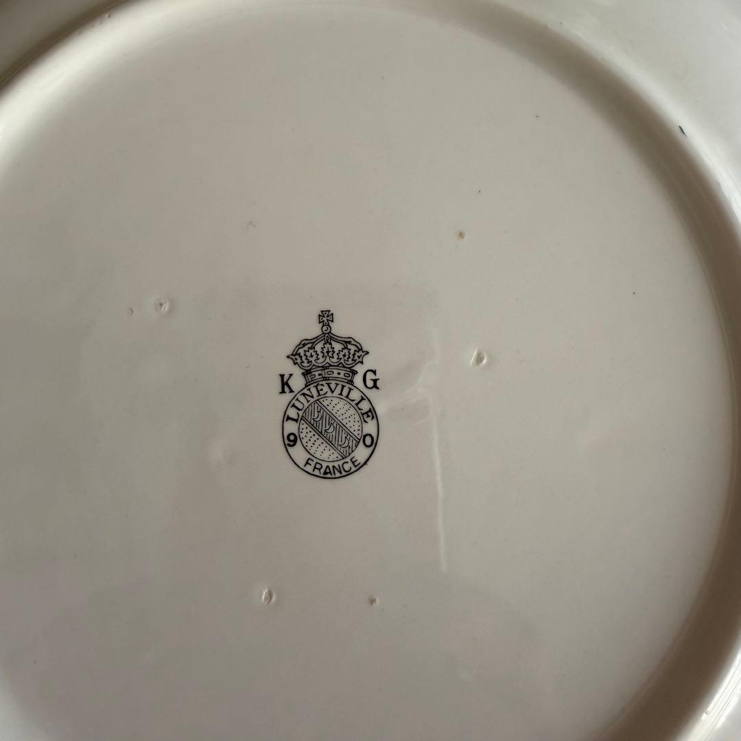 KG Luneville リュネビル パニエ ディナープレート バラ A