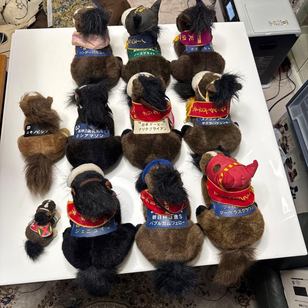 アバンティーぬいぐるみ、競馬90年代活躍競走馬9頭まとめて、プラス2頭