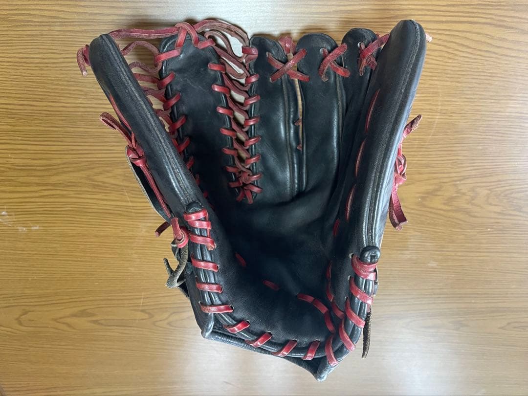 Rawlings 軟式野球 外野手グローブ 限定バーノンウェルズモデル 黒/赤