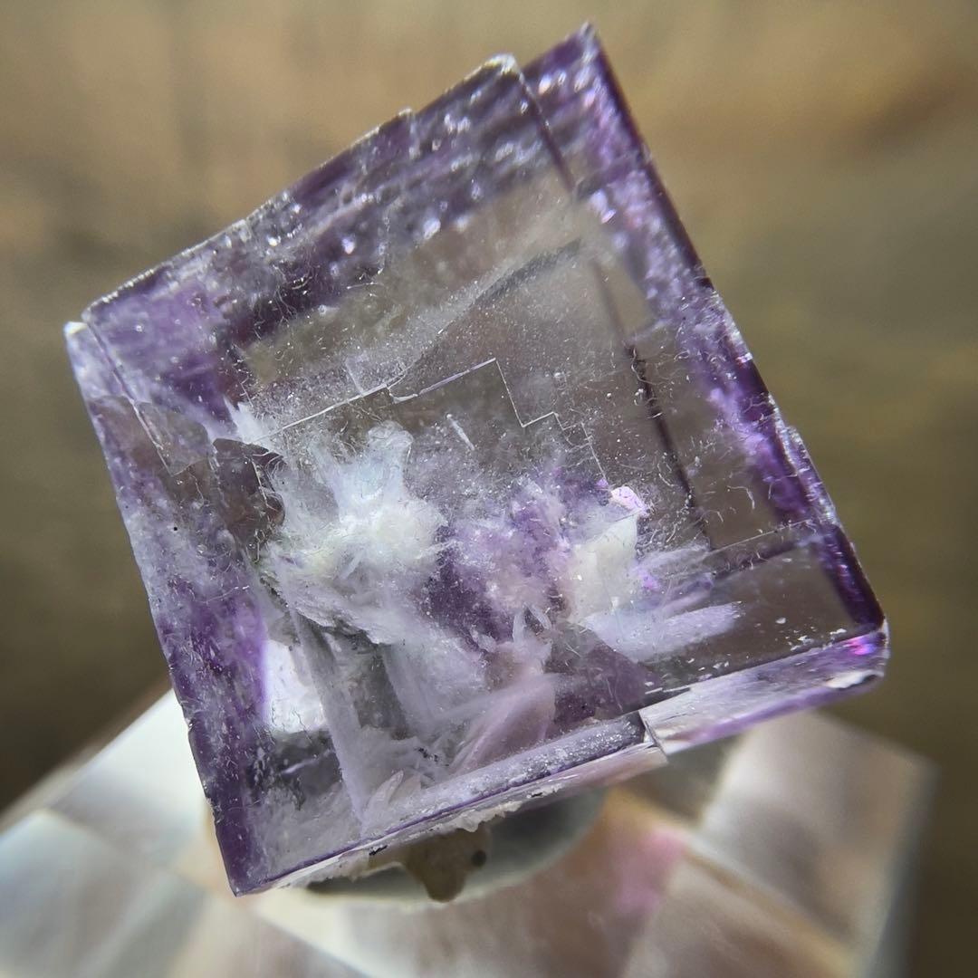 VIP-1003 中国　ヤオガンシャン産　フローライト原石＊ハイクリアパープル