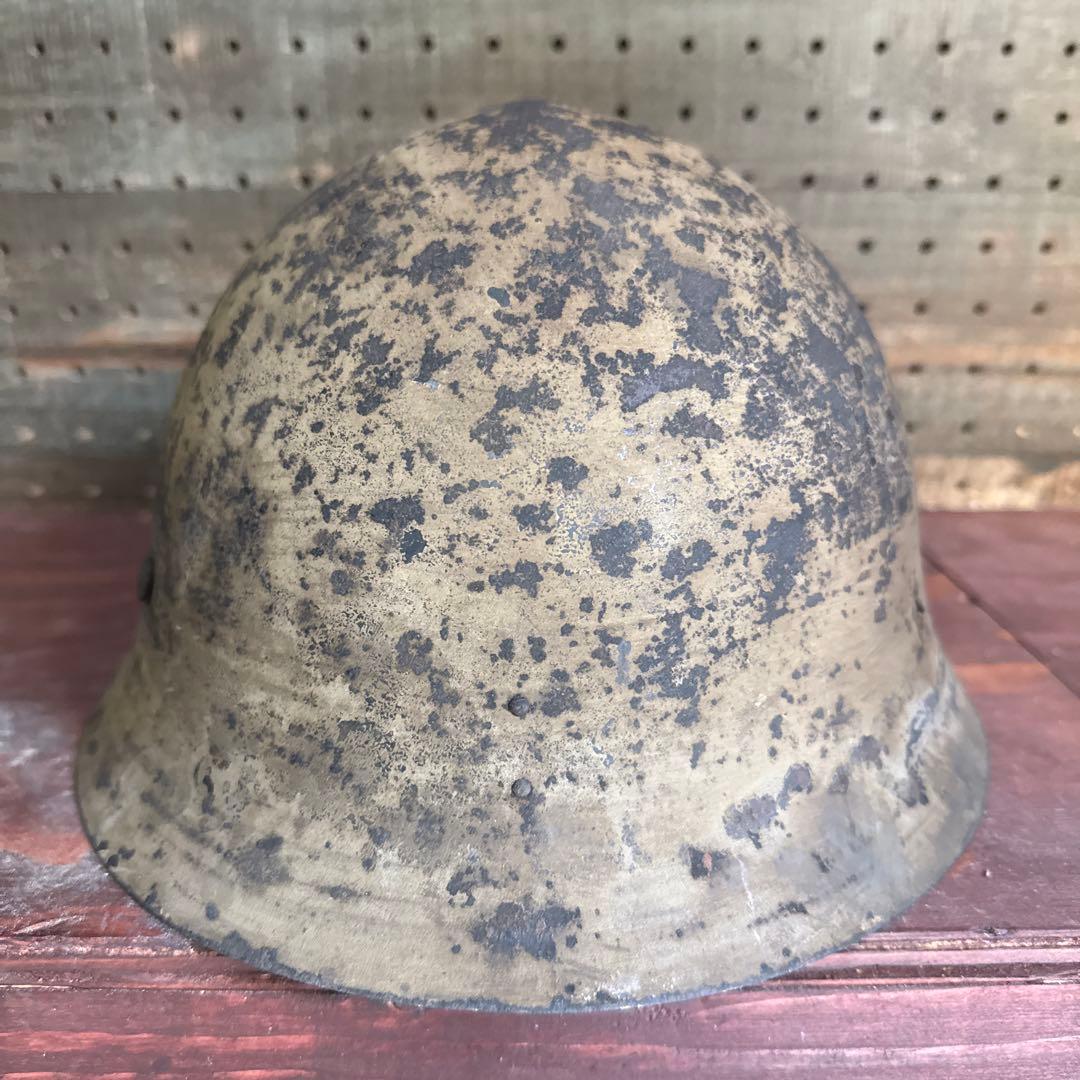 実物　旧日本軍　帝国陸軍　九〇式鉄帽　90式　軍装　ミリタリー　ヘルメット