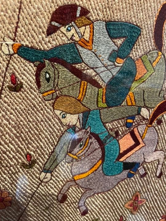 ノクシカタ刺繍　大型タペストリー　国内額装